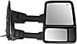 2008 Ford F-550 Super Duty - Passenger Side Towing Mirror, Power Adjust, Heated, Textured Black, Manual Folding, In-housing Signal Light, With Blind Spot Glass, No Memory, No Puddle Light, No Auto-Dimming