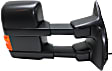 2008 Ford F-550 Super Duty - Passenger Side Towing Mirror, Power Adjust, Heated, Textured Black, Manual Folding, In-housing Signal Light, With Blind Spot Glass, No Memory, No Puddle Light, No Auto-Dimming