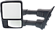 2008-2012 Ford F-250 Super Duty - Driver Side Towing Mirror, Manual Adjust, Non-Heated, Manual Folding, Textured Black, No Signal Light, No Memory, No Puddle Light, No Auto-Dimming, With Blind Spot Glass