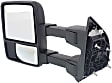 2008-2012 Ford F-250 Super Duty - Driver Side Towing Mirror, Manual Adjust, Non-Heated, Manual Folding, Textured Black, No Signal Light, No Memory, No Puddle Light, No Auto-Dimming, With Blind Spot Glass