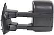 2008-2012 Ford F-250 Super Duty - Driver Side Towing Mirror, Manual Adjust, Non-Heated, Manual Folding, Textured Black, No Signal Light, No Memory, No Puddle Light, No Auto-Dimming, With Blind Spot Glass