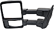 2008-2012 Ford F-250 Super Duty - Driver Side Towing Mirror, Manual Adjust, Non-Heated, Manual Folding, Textured Black, No Signal Light, No Memory, No Puddle Light, No Auto-Dimming, With Blind Spot Glass