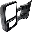 2008-2012 Ford F-250 Super Duty - Driver Side Towing Mirror, Manual Adjust, Non-Heated, Manual Folding, Textured Black, No Signal Light, No Memory, No Puddle Light, No Auto-Dimming, With Blind Spot Glass