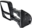 2008-2012 Ford F-250 Super Duty - Driver Side Towing Mirror, Manual Adjust, Non-Heated, Manual Folding, Textured Black, No Signal Light, No Memory, No Puddle Light, No Auto-Dimming, With Blind Spot Glass