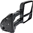 2008 Ford F-250 Super Duty - Passenger Side Towing Mirror, Manual Adjust, Non-Heated, Textured Black, Manual Folding, No Signal Light, With Blind Spot Glass, No Memory, No Puddle Light, No Auto-Dimming