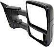 2008 Ford F-250 Super Duty - Passenger Side Towing Mirror, Manual Adjust, Non-Heated, Textured Black, Manual Folding, No Signal Light, With Blind Spot Glass, No Memory, No Puddle Light, No Auto-Dimming