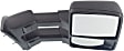 2008 Ford F-250 Super Duty - Passenger Side Towing Mirror, Manual Adjust, Non-Heated, Textured Black, Manual Folding, No Signal Light, With Blind Spot Glass, No Memory, No Puddle Light, No Auto-Dimming