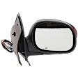 Passenger Side Mirror, Non-Towing, Power Adjust, Manual Folding, Heated, Paintable, In-housing Signal Light, With memory, No Puddle Light, No Auto-Dimming, No Blind Spot Feature