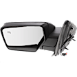 Driver Side Mirror, Non-Towing, Power Adjust, Manual Folding, Heated, Textured Black, No Signal Light, No Memory, With Puddle Light, No Auto-Dimming, No Blind Spot Feature