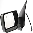 Driver Side Mirror, Non-Towing, Power Adjust, Manual Folding, Heated, Textured Black, No Signal Light, No Memory, With Puddle Light, No Auto-Dimming, No Blind Spot Feature