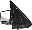 Driver Side Mirror, Non-Towing, Power Adjust, Manual Folding, Heated, Textured Black, No Signal Light, No Memory, With Puddle Light, No Auto-Dimming, No Blind Spot Feature