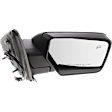 Passenger Side Mirror, Non-Towing, Power Adjust, Manual Folding, Heated, Textured Black, No Signal Light, No Memory, With Puddle Light, No Auto-Dimming, No Blind Spot Feature