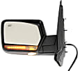 2007-2017 Ford Expedition - Driver Side Mirror, Non-Towing, Power, Manual Folding, Heated, Textured Black, In-housing Signal Light, With memory, With Puddle Light, No Auto-Dimming, No Blind Spot Feature