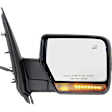 2017 Ford Expedition Max Platinum - Passenger Side Mirror, Power Adjust, Heated, Textured Black, Manual Folding, In-housing Signal Light, No Blind Spot Feature, With Memory, With Puddle Light, No Auto-Dimming