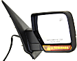 2017 Ford Expedition Max Platinum - Passenger Side Mirror, Power Adjust, Heated, Textured Black, Manual Folding, In-housing Signal Light, No Blind Spot Feature, With Memory, With Puddle Light, No Auto-Dimming