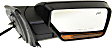 2017 Ford Expedition Max Platinum - Passenger Side Mirror, Power Adjust, Heated, Textured Black, Manual Folding, In-housing Signal Light, No Blind Spot Feature, With Memory, With Puddle Light, No Auto-Dimming