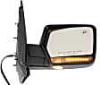 2017 Ford Expedition Max Platinum - Passenger Side Mirror, Power Adjust, Heated, Textured Black, Manual Folding, In-housing Signal Light, No Blind Spot Feature, With Memory, With Puddle Light, No Auto-Dimming