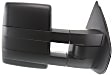 2007-2012 Ford F-150 - Passenger Side Towing Mirror, Power Adjust, Heated, Manual Folding, Textured Black, In-housing Signal Light, No Memory, With Puddle Light, No Auto-Dimming, No Blind Spot Feature