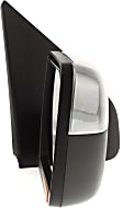 2007 Ford F-150 XLT - Passenger Side Mirror, Power Adjust, Heated, Chrome, Manual Folding, In-housing Signal Light, No Blind Spot Feature, No Memory, No Puddle Light, No Auto-Dimming