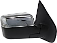 2007 Ford F-150 XLT - Passenger Side Mirror, Power Adjust, Heated, Chrome, Manual Folding, In-housing Signal Light, No Blind Spot Feature, No Memory, No Puddle Light, No Auto-Dimming