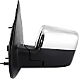 Driver Side Mirror, Power Adjust, Heated, Manual Folding, Chrome, In-housing Signal Light, With Memory, No Puddle Light, No Auto-Dim, No Blind Spot Feature