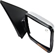 2007-2008 Lincoln Mark LT - Passenger Side Mirror, Power Adjust, Heated, Power Folding, Chrome, In-housing Signal Light, With Memory, With Puddle Light, No Auto-Dim, No Blind Spot Feature