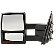 2014 Ford F-150 - Driver Side Towing Mirror, Power Adjust, Heated, Paintable, Manual Folding, In-housing Signal Light, With Blind Spot Glass, With Memory, With Puddle Light, No Auto-Dimming