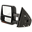 2014 Ford F-150 - Driver Side Towing Mirror, Power Adjust, Heated, Paintable, Manual Folding, In-housing Signal Light, With Blind Spot Glass, With Memory, With Puddle Light, No Auto-Dimming
