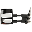 2014 Ford F-150 - Driver Side Towing Mirror, Power Adjust, Heated, Paintable, Manual Folding, In-housing Signal Light, With Blind Spot Glass, With Memory, With Puddle Light, No Auto-Dimming