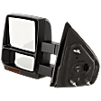2014 Ford F-150 - Driver Side Towing Mirror, Power Adjust, Heated, Paintable, Manual Folding, In-housing Signal Light, With Blind Spot Glass, With Memory, With Puddle Light, No Auto-Dimming