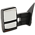 2014 Ford F-150 - Driver Side Towing Mirror, Power Adjust, Heated, Paintable, Manual Folding, In-housing Signal Light, With Blind Spot Glass, With Memory, With Puddle Light, No Auto-Dimming