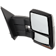 2009 Ford F-150 - Passenger Side Towing Mirror, Power Adjust, Heated, Paintable, Manual Folding, In-housing Signal Light, With Blind Spot Glass, With Memory, With Puddle Light, No Auto-Dimming