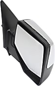 Passenger Side Mirror, Power Adjust, Manual Folding, Non-Heated, Chrome, No Signal Light, No Memory, No Puddle Light, No Auto-Dimming, No Blind Spot Feature