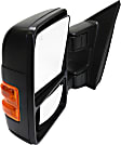 Driver Side Towing Mirror, Power Adjust, Power Folding, Heated, Textured Black, In-housing Signal Light, With memory, No Puddle Light, No Auto-Dimming, No Blind Spot Feature