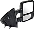 Passenger Side Towing Mirror, Power Adjust, Power Folding, Heated, Textured Black, In-housing Signal Light, With memory, No Puddle Light, No Auto-Dimming, No Blind Spot Feature