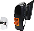 Driver Side Towing Mirror, Power Adjust, Power Folding, Heated, With 1 Chrome and 1 Paintable Cap, In-housing Signal Light, With memory, No Puddle Light, Auto-Dimming, and Blind Spot Feature