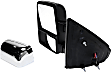 Driver Side Towing Mirror, Power Adjust, Power Folding, Heated, With 1 Chrome and 1 Paintable Cap, In-housing Signal Light, With memory, No Puddle Light, Auto-Dimming, and Blind Spot Feature