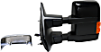 Driver Side Towing Mirror, Power Adjust, Power Folding, Heated, With 1 Chrome and 1 Paintable Cap, In-housing Signal Light, With memory, No Puddle Light, Auto-Dimming, and Blind Spot Feature