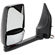 4-bolt mount, Passenger Side Towing Mirror, Power Adjust, Non-Heated, Manual Folding, Paintable, In-housing Signal Light, No Memory, No Puddle Light, No Auto-Dimming, No Blind Spot Feature