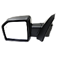 Driver Side Mirror, Power Adjust, Heated, Manual Folding, Textured Black, In-housing Signal Light, No Memory, No Puddle Light, No Auto-Dim, With Blind Spot Detection in Glass