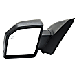 Driver Side Mirror, Power Adjust, Heated, Manual Folding, Textured Black, In-housing Signal Light, No Memory, No Puddle Light, No Auto-Dim, With Blind Spot Detection in Glass