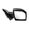 2016 Ford F-150 Lariat - Passenger Side Mirror, Power Adjust, Heated, Textured Black, Manual Folding, In-housing Signal Light, With Blind Spot Detection in Glass, No Memory, No Puddle Light, No Auto-Dimming