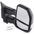2017 Ford F-150 - Passenger Side Towing Mirror, Power Adjust, Heated, Textured Black, Power Folding, In-housing Signal Light, With Blind Spot Detection in Glass, With Memory, With Puddle Light, No Auto-Dimming