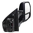 2017 Ford F-150 - Passenger Side Towing Mirror, Power Adjust, Heated, Textured Black, Power Folding, In-housing Signal Light, With Blind Spot Detection in Glass, With Memory, With Puddle Light, No Auto-Dimming