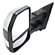 2017 Ford F-150 - Driver Side Towing Mirror, Power Adjust, Heated, Chrome, Power Folding, In-housing Signal Light, With Blind Spot Detection in Glass, With Memory, With Puddle Light, No Auto-Dimming, Extended Cab Pickup