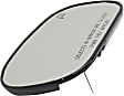 Passenger Side Mirror Glass, Heated, No Blind Spot Feature