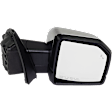 Passenger Side Mirror, Power Adjust, Heated, Power Folding, Chrome, In-housing Signal Light, With Memory, With Puddle Light, No Auto-Dimming, With Blind Spot Detection in Glass