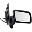 Passenger Side Mirror, Power Adjust, Heated, Manual Folding, Textured Black, No Signal Light, No Memory, No Puddle Light, No Auto-Dim, No Blind Spot Feature