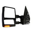 2012 Ford F-150 - Driver Side Towing Mirror, Power Adjust, Heated, Chrome, Manual Folding, In-housing Signal Light, With Blind Spot Glass, With Memory, With Puddle Light, No Auto-Dim
