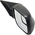 2017 Ford Explorer Sport - Passenger Side Mirror, Power Adjust, Non-Heated, Textured Black, Manual Folding, No Signal Light, With Blind Spot Glass, No Memory, No Puddle Light, No Auto-Dimming